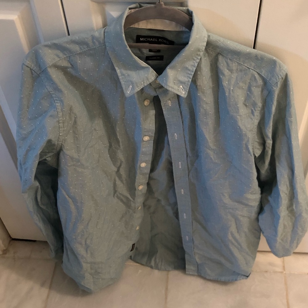 Green dress shirt